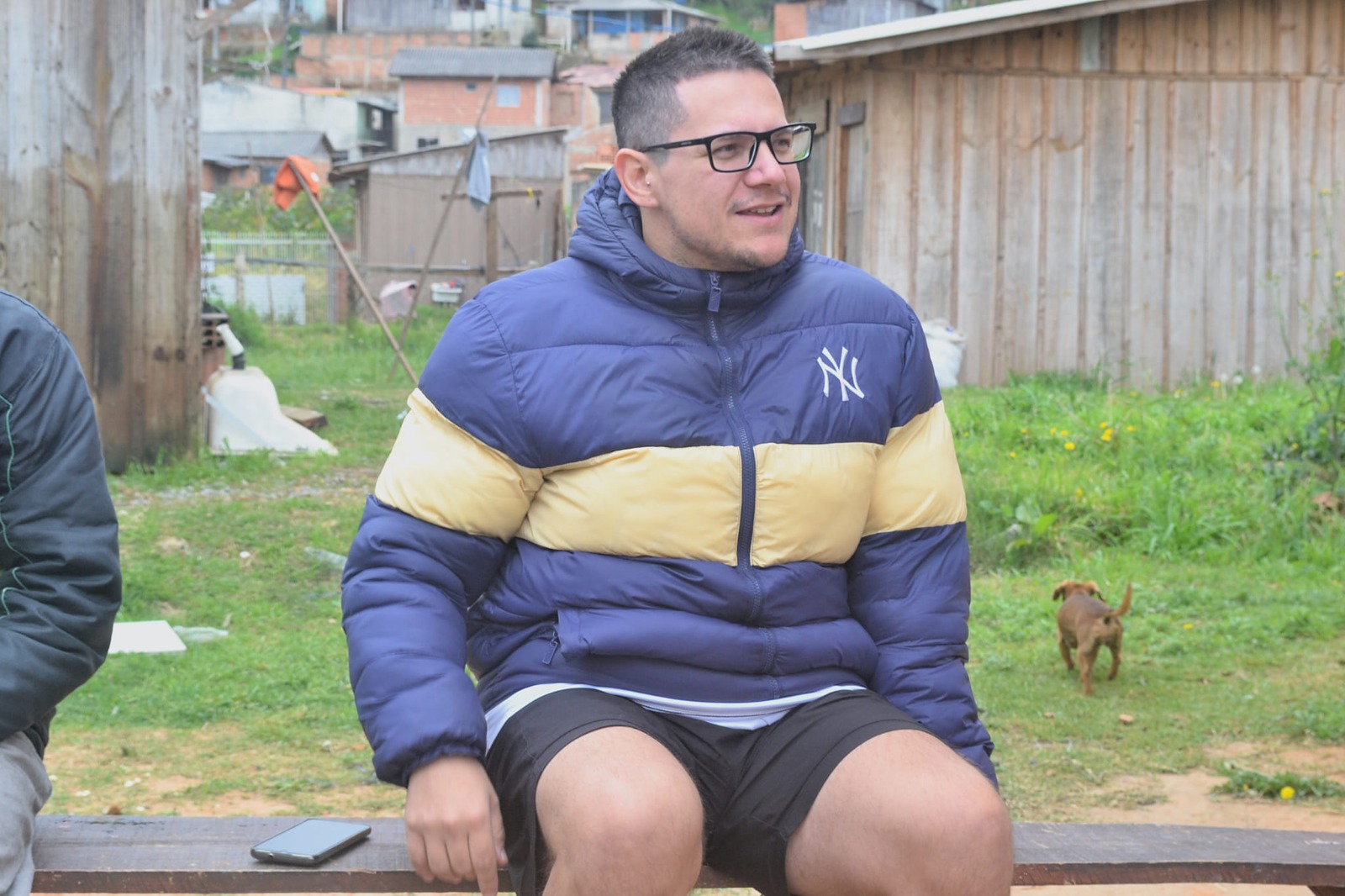Jean Henrique durante uma atividade em uma comunidade